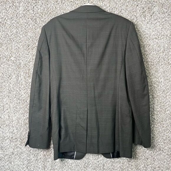Theory Blazer Men’s 42L Grey with Fain Plaid Design Wool Blend Suit Jacket - Picture 7 of 7